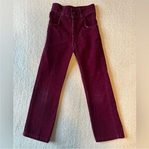 Billy the Kid Vintage Burgundy Corduroy Pants, Child Sz 7 Slim. Unisex
